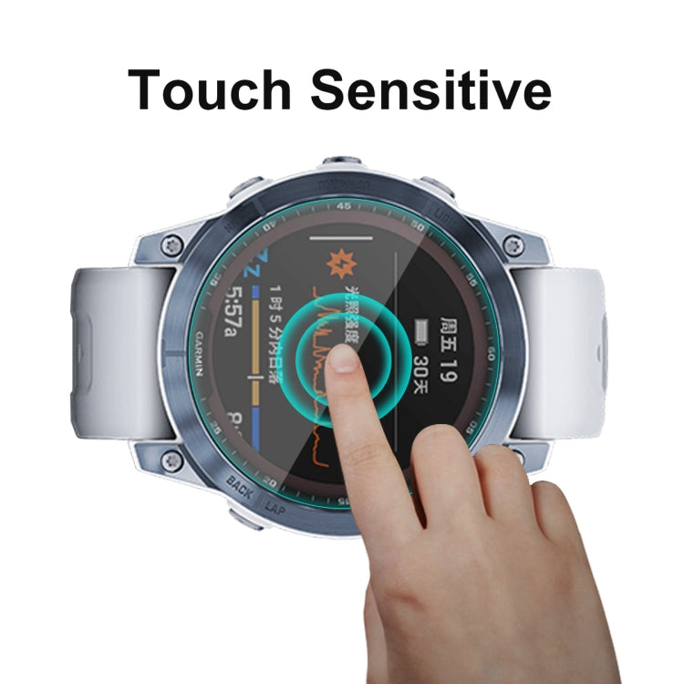 2 PCS For Garmin Fenix 7X ENKAY 0.2mm 9H Tempered Glass Screen Protector Watch Film - Screen Protector by ENKAY | Online Shopping UK | buy2fix