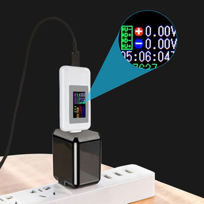 KWS-MX18 10 in 1 USB DC Tester Current 4-30V Voltage Meter Timing Ammeter Digital Meter(Black) - Consumer Electronics by buy2fix | Online Shopping UK | buy2fix