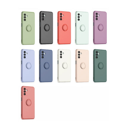 Ring Kickstand Silicone Phone Case For Samsung Galaxy A14 5G(Mint Green) - Galaxy Phone Cases by buy2fix | Online Shopping UK | buy2fix
