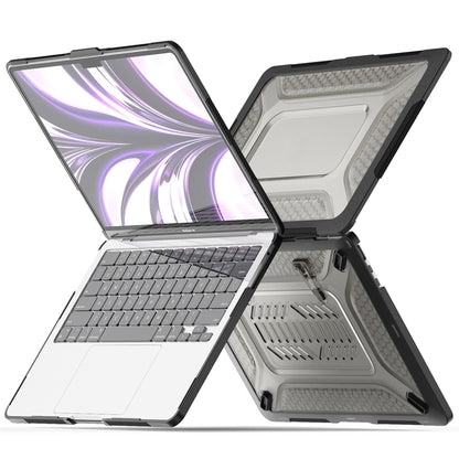 For MacBook Air 13.6 2022/2024 A2681 (M2) / A3113 (M3) ENKAY Hat-Prince 3 in 1 Protective Bracket  Case Cover Hard Shell with TPU Keyboard Film / Anti-dust Plugs, Version:US(Grey) - MacBook Air Cases by ENKAY | Online Shopping UK | buy2fix