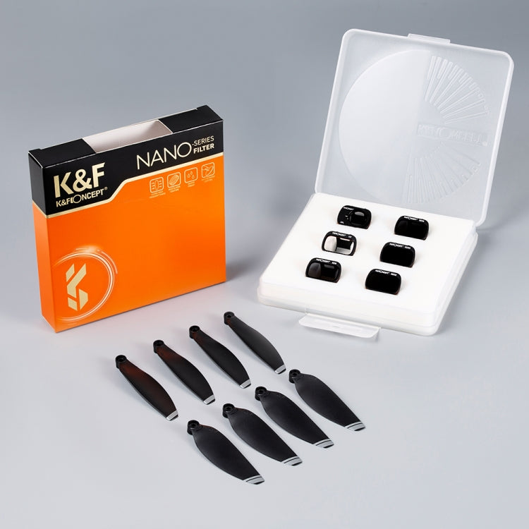 K&F CONCEPT SKU.1865 CPL+UV+ND8+ND16+ND32+ND64 Camera Len Filter Set with Propeller Blade for DJI Mavic Mini 1 / Mini 2 / SE Drone - Camera Accessories by K&F | Online Shopping UK | buy2fix