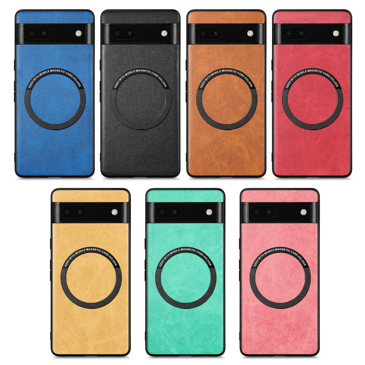 For Google Pixel 6A Solid Color Leather Phone Case(Pink) - Google Cases by buy2fix | Online Shopping UK | buy2fix