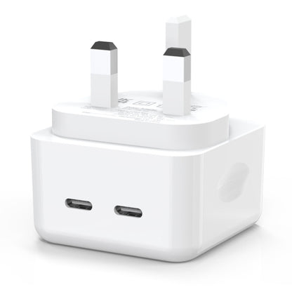 NORTHJO NOGAN3502 GaN PD PPS 35W Dual USB-C / Type-CWall Fast Charger, Plug Type:UK Plug(White) - USB Charger by NORTHJO | Online Shopping UK | buy2fix
