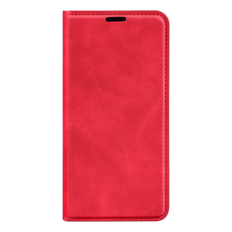 For TCL 40 SE Retro-skin  Magnetic Suction Leather Phone Case(Red) - More Brand by buy2fix | Online Shopping UK | buy2fix