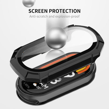 For Xiaomi Mi Band 8 ENKAY Hat-Prince Full Coverage PC Frame + Tempered Glass Film Watch Case(Transparent) - Watch Cases by ENKAY | Online Shopping UK | buy2fix