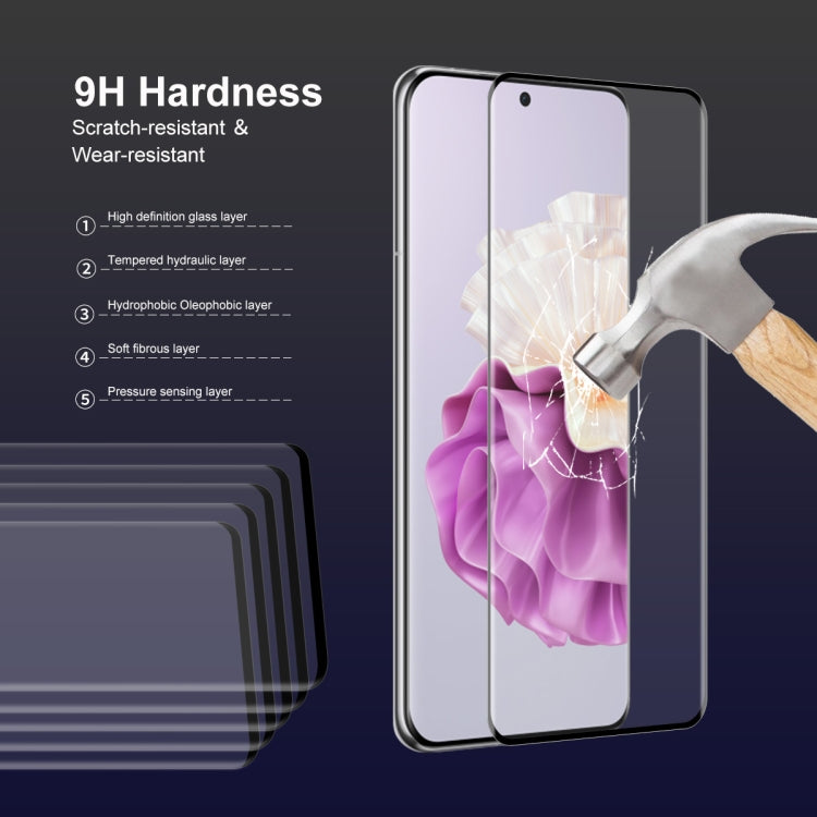 For Huawei P60 Pro / Art 5pcs ENKAY 3D Curved Full Glue Hot Bending Tempered Glass Full Film - Huawei Tempered Glass by ENKAY | Online Shopping UK | buy2fix