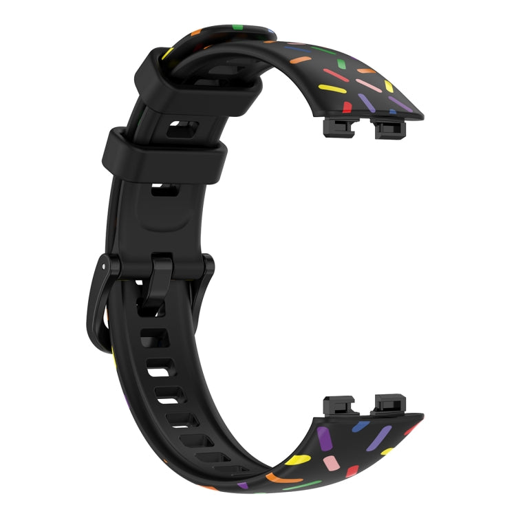 For Huawei Band 8 / 9 ENKAY Hat-Prince Full Coverage Screen Protector + Adjsutable Silicone Sport Loop Strap Watchband(Black) - Watch Bands by ENKAY | Online Shopping UK | buy2fix