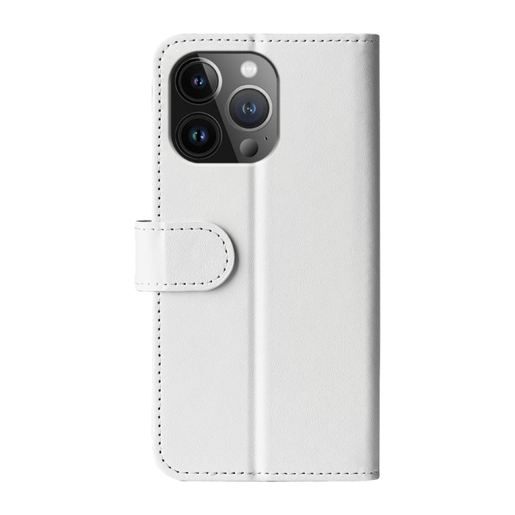 For iPhone 15 Pro Max R64 Texture Horizontal Flip Leather Phone Case(White) - iPhone 15 Pro Max Cases by buy2fix | Online Shopping UK | buy2fix