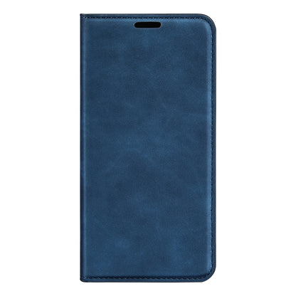 For iPhone 15 Retro-skin  Magnetic Suction Leather Phone Case(Dark Blue) - iPhone 15 Cases by buy2fix | Online Shopping UK | buy2fix