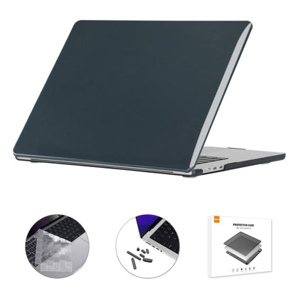 For MacBook Air 15.3 A2941 ENKAY EU Version 3 in 1 Crystal Protective Case with TPU Keyboard Film & Anti-dust Plugs(Black) - MacBook Air Cases by ENKAY | Online Shopping UK | buy2fix