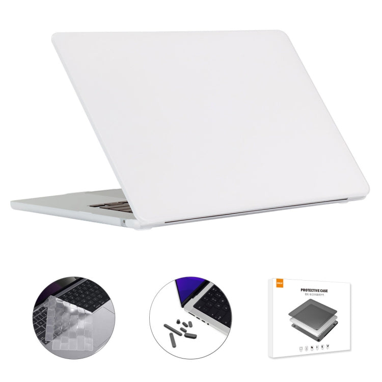 For MacBook Air 15.3 A2941 ENKAY US Version 3 in 1 Matte Protective Case with TPU Keyboard Film & Anti-dust Plugs(White) - MacBook Air Cases by ENKAY | Online Shopping UK | buy2fix