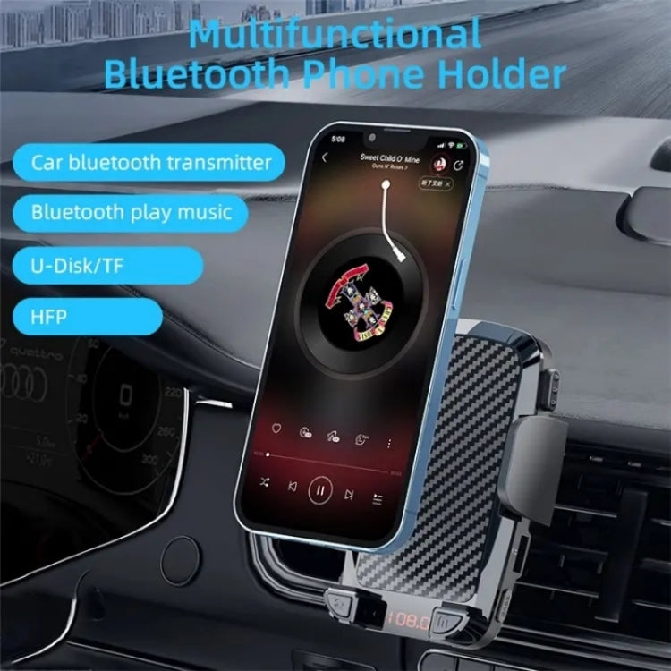 CS14 Car Interior Air Vent Mount Phone Stand MP3 Player FM Bluetooth Transmitter - Car Holders by buy2fix | Online Shopping UK | buy2fix