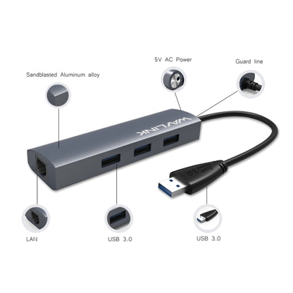 Wavlink UH3031G 10 in 1 Type-C to USB 3.0 Dock USB 3 Ports Hub HDMI Adapter - USB 3.0 HUB by WAVLINK | Online Shopping UK | buy2fix