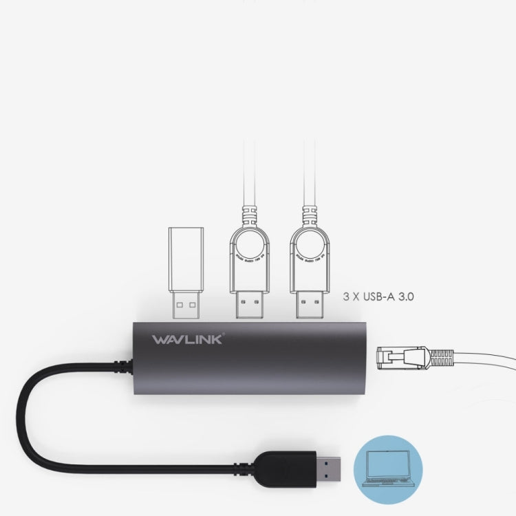 Wavlink UH3031G 10 in 1 Type-C to USB 3.0 Dock USB 3 Ports Hub HDMI Adapter - USB 3.0 HUB by WAVLINK | Online Shopping UK | buy2fix