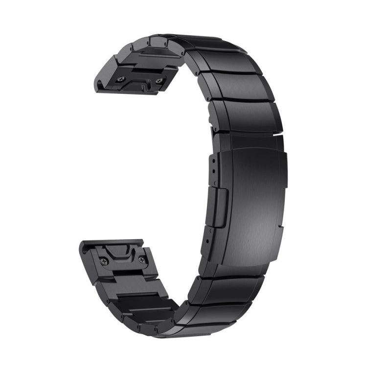 For Garmin Fenix 6 Sapphire GPS 22mm Titanium Alloy Quick Release Watch Band(Black) - Watch Bands by buy2fix | Online Shopping UK | buy2fix