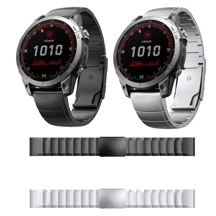 For Garmin Fenix 5X Sapphire 26mm Titanium Alloy Quick Release Watch Band(Black) - Watch Bands by buy2fix | Online Shopping UK | buy2fix