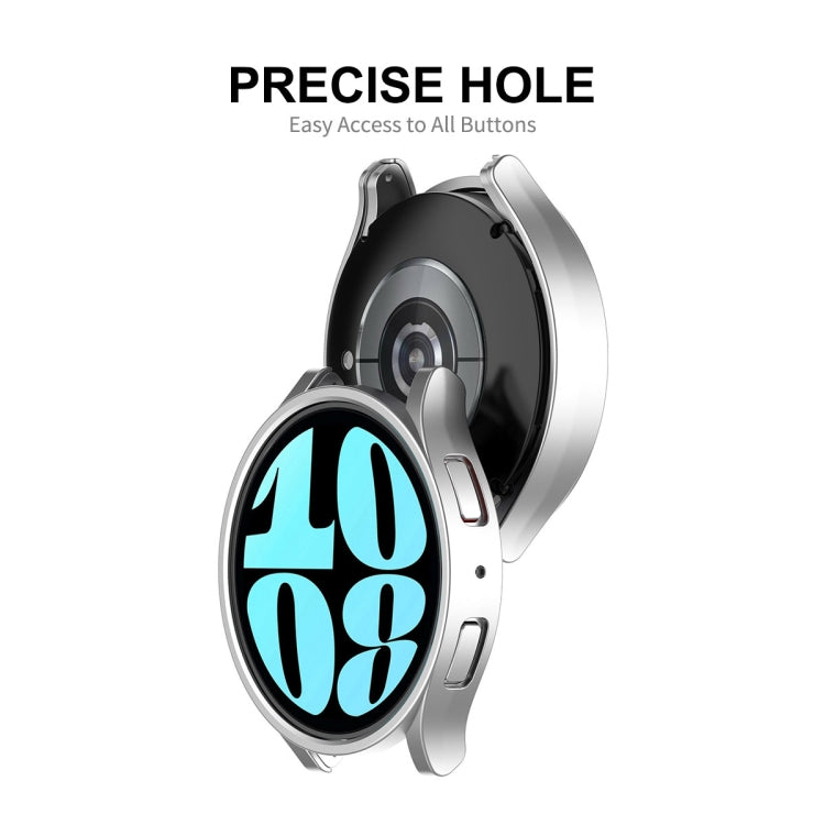 For Samsung Galaxy Watch6 44mm ENKAY Hat-Prince Electroplated Hard PC Case + 0.2mm 9H Glass Screen Protector(Black) - Watch Cases by ENKAY | Online Shopping UK | buy2fix