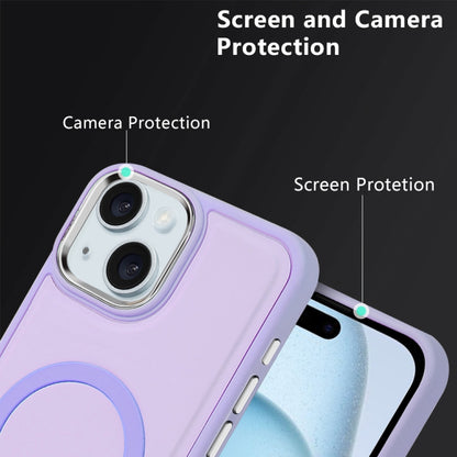 For iPhone 15 Plus Imitation Liquid Skin Feel Plating Magsafe Phone Case(Blue) - iPhone 15 Plus Cases by buy2fix | Online Shopping UK | buy2fix