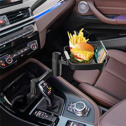 D09 Mobile Phone Stand Plastic Car Cup Holder Mount Food Snack Rotation Tray - Car Drink Holders by buy2fix | Online Shopping UK | buy2fix