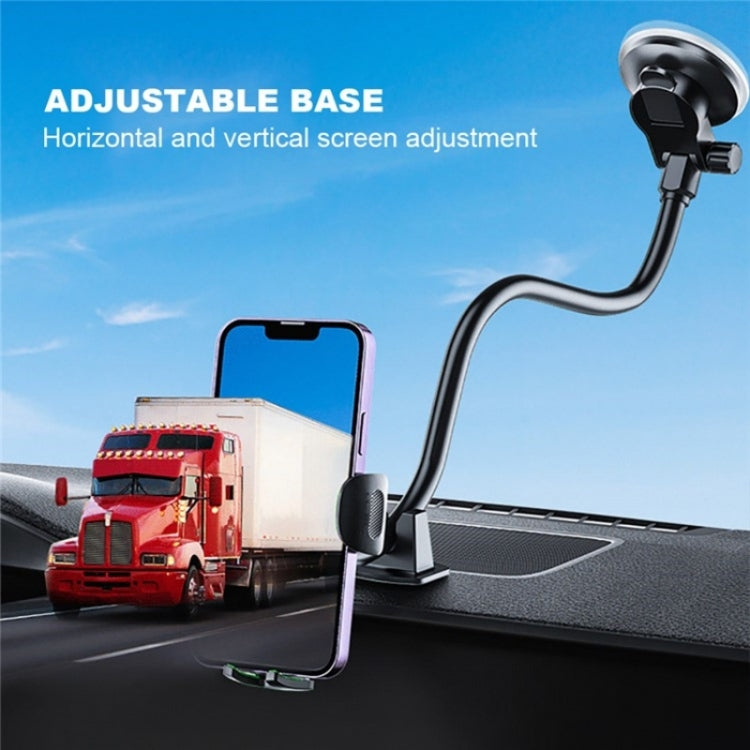 X034 Universal Truck Bus Dashboard Flexible Adjustable Windshield Suction Cup Car Phone Holder(Green) - Car Holders by buy2fix | Online Shopping UK | buy2fix