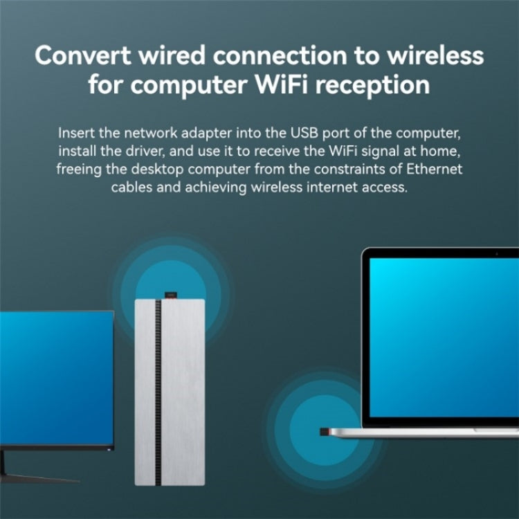 LB-LINK WN650H Portable USB WiFi Receiver Dual Band 650M Wireless Network Card - USB Network Adapter by buy2fix | Online Shopping UK | buy2fix