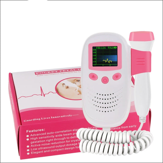 RZ-100S9 LED Fetal Doppler Ultrasound Sound Baby Heartbeat Detector Monitor Digital Prenatal Pocket Fetal Doppler Stethoscope - Heart Rate Monitoring by buy2fix | Online Shopping UK | buy2fix