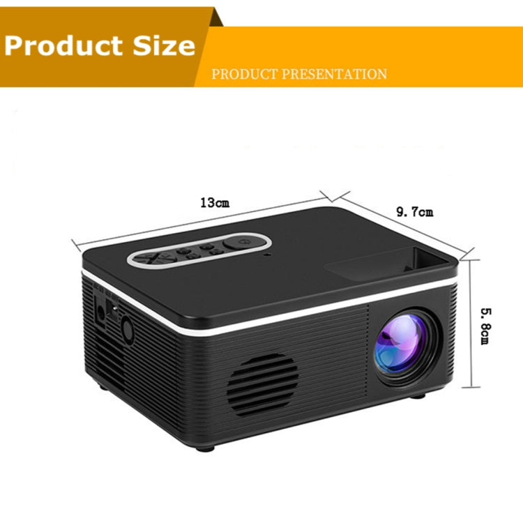 S361 80 lumens 320 x 240 Pixel Portable Mini Projector, Support 1080P, UK Plug(Black) - Consumer Electronics by buy2fix | Online Shopping UK | buy2fix