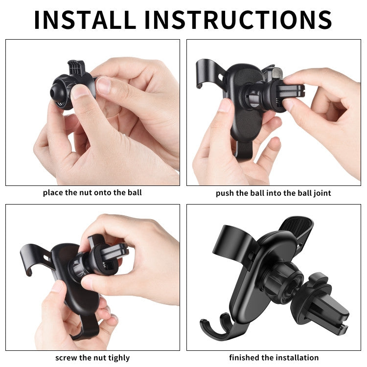 ENKAY ENK-CM101 Automatic Induction Gravity Car Mount Rotation Car Air Vent Mount Phone Holder(Black) - Car Holders by ENKAY | Online Shopping UK | buy2fix