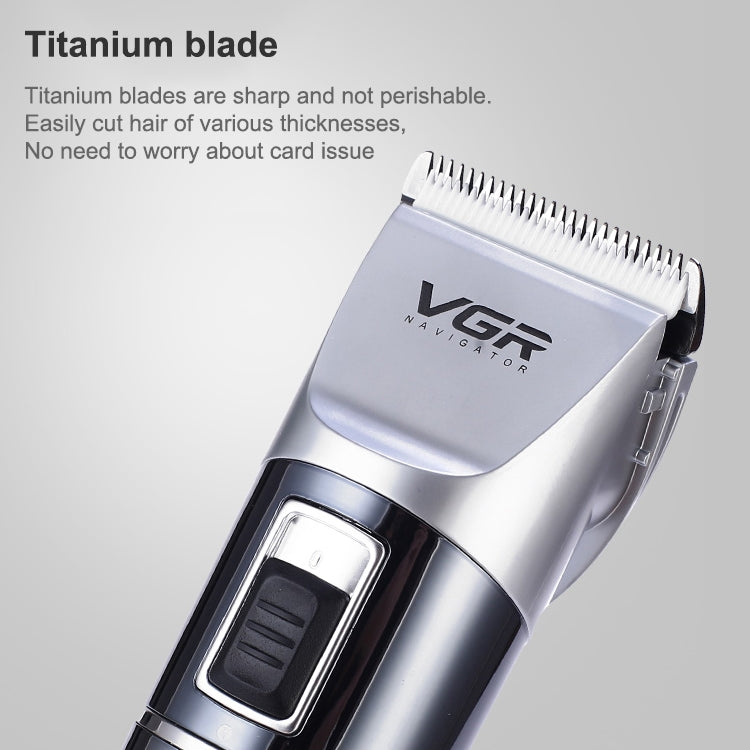 VGR V-002 12W Electric Hair Clipper with LED Display, Plug Type: EU Plug - Hair Trimmer by VGR | Online Shopping UK | buy2fix