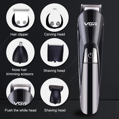 VGR V-012 5W 6 in 1 Electric Hair Clipper, Plug Type: EU Plug - Hair Trimmer by VGR | Online Shopping UK | buy2fix