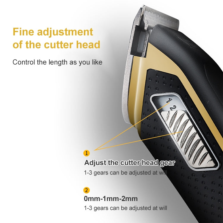 VGR V-022 5W USB Knife-head Electric Hair Clipper (Gold) - Hair Trimmer by VGR | Online Shopping UK | buy2fix