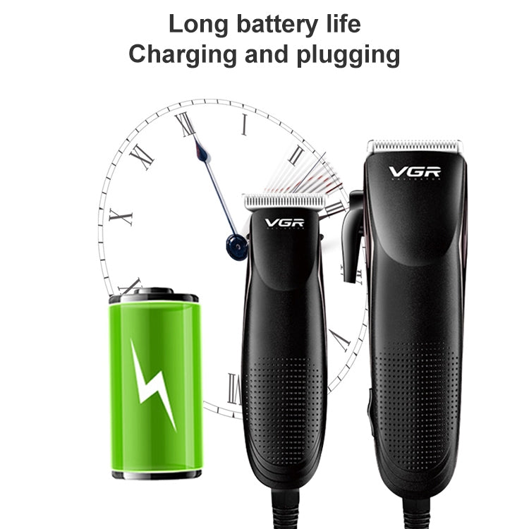 VGR V-023 2 PCS 7W Gradient Engraving Hair Clipper with Line, Plug Type: EU Plug - Hair Trimmer by VGR | Online Shopping UK | buy2fix