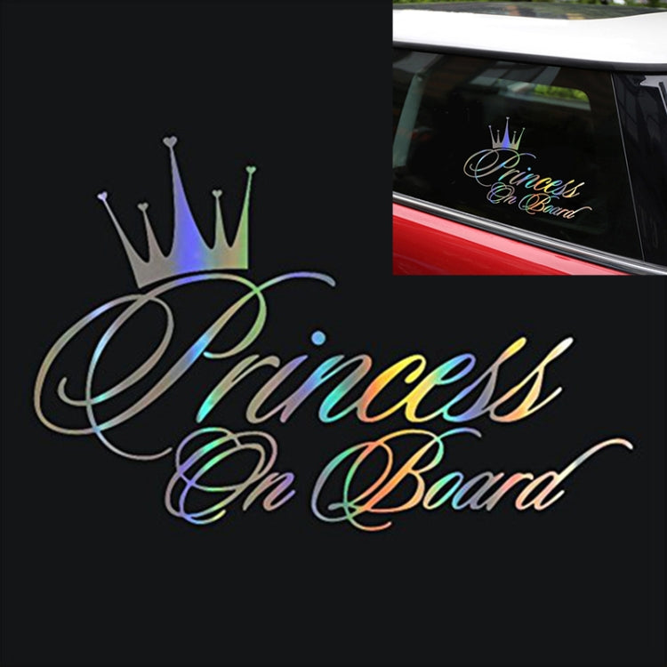 Princess Baby Pattern Car Decal Reflective Laser Vinyl Car Sticker, Size: 16.5x10.9cm(Laser) - Decorative Sticker by buy2fix | Online Shopping UK | buy2fix