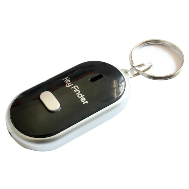 Mini LED Whistle Key Finder Flashing Beeping Remote Lost Keyfinder Locator Keyring for children(black) - Security by buy2fix | Online Shopping UK | buy2fix