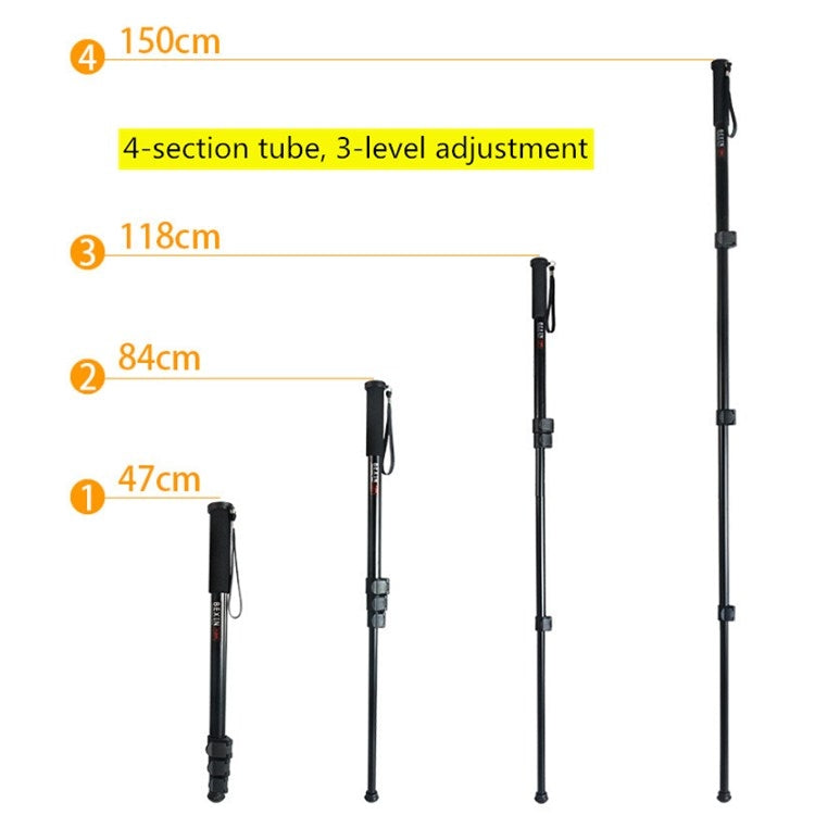 BEXIN P-264A Portable Mobile Phone SLR Camera Photography Monopod Holder Selfie Mount Alpenstock Pole - Camera Accessories by BEXIN | Online Shopping UK | buy2fix