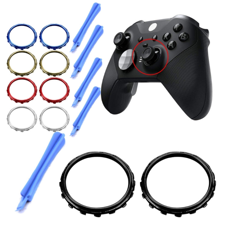 For Xbox One Elite 5pairs 3D Replacement Ring + Screwdriver Handle Accessories, Colour:Black - Repair & Spare Parts by buy2fix | Online Shopping UK | buy2fix