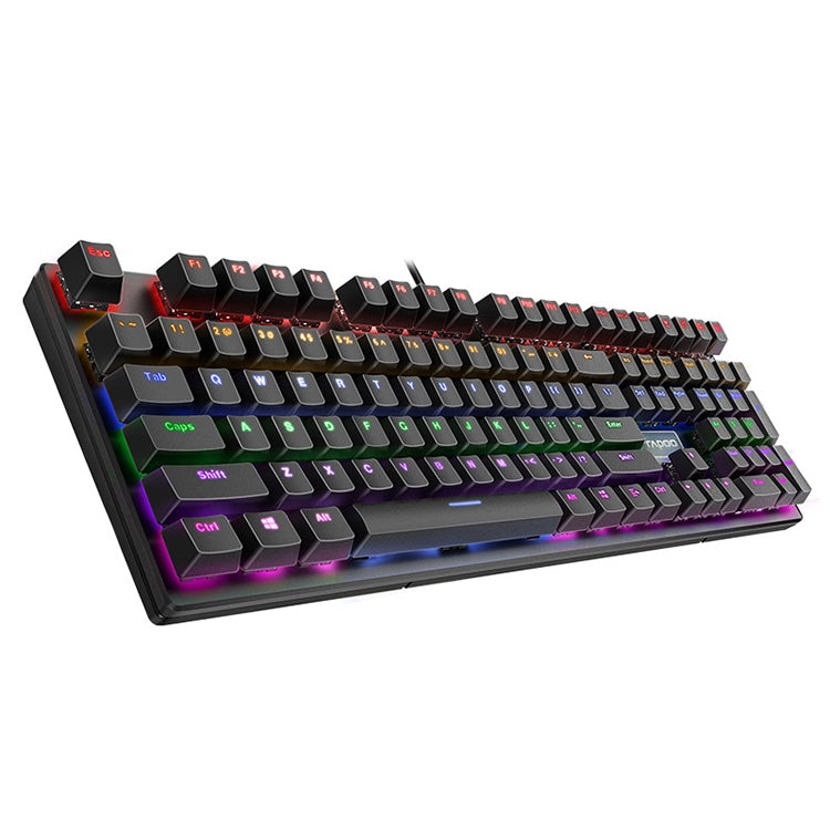 Rapoo V700S 104 Keys Mixed Color Backlight USB Wired Game Computer Without Punching Mechanical Keyboard(Black Shaft) - Wired Keyboard by Rapoo | Online Shopping UK | buy2fix
