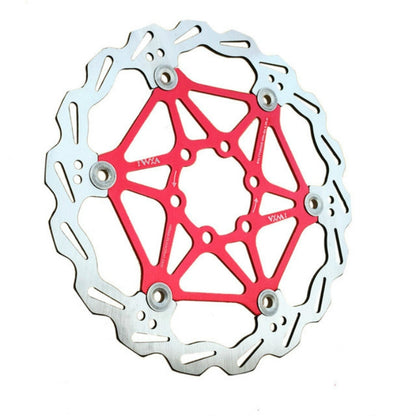 VXM Bicycle Mountain Bike Floating Brake Disc Brake 160mm(Red) - Outdoor & Sports by VXM | Online Shopping UK | buy2fix