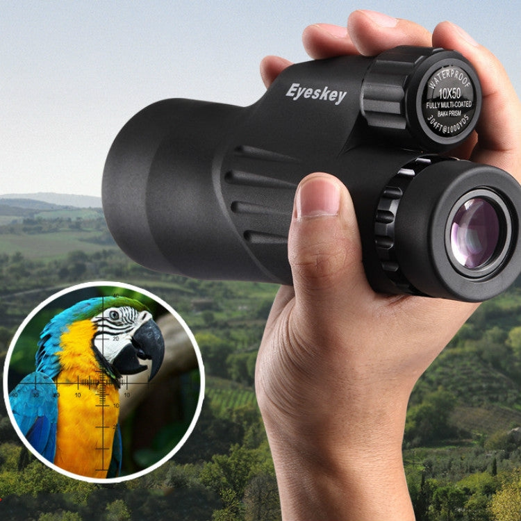 Eyeskey 10X50 Telescope Measurable Large Caliber High Magnification HD Low Light Level Night Vision Waterproof Monocular Binoculars - Monocular Binoculars by Eyeskey | Online Shopping UK | buy2fix