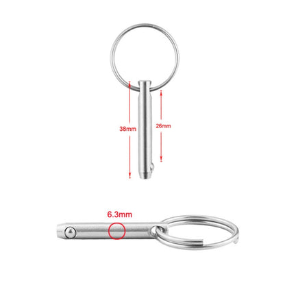 3 PCS Boat Accessories 316 Stainless Steel Ball Pin Quick Release And Quick Release Safety Pin Spring Steel Ball Pin, Size: 6.3x38mm - Outdoor & Sports by buy2fix | Online Shopping UK | buy2fix