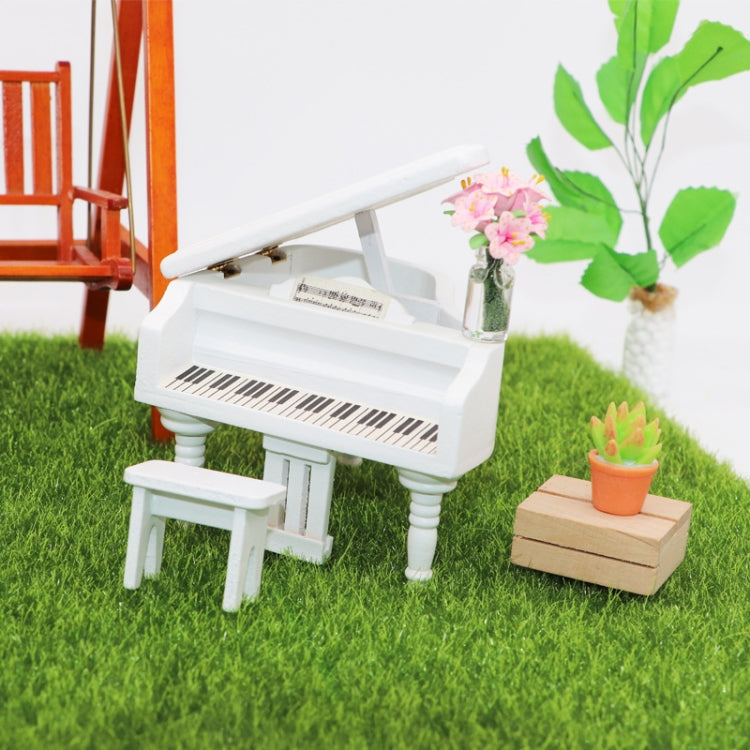 1:12 Mini House Toy Simulation Grand Piano Decoration(black) - Pretend Play Toys by buy2fix | Online Shopping UK | buy2fix