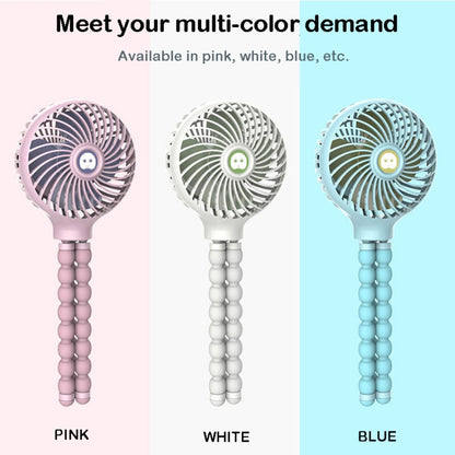 Octopus Deformed Cartoon Folding USB Rechargeable Mini Handheld Fan(White) - Consumer Electronics by buy2fix | Online Shopping UK | buy2fix