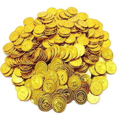 Children Pirate Treasure Toys Treasure Hunting Game Props Pirate gold Coin silver Coin copper  Coin toys(Gold) - Others by buy2fix | Online Shopping UK | buy2fix