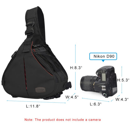 CADeN K1 DSLR Camera Shoulder Waterproof Bag with Rain Cover(Black) - Strap Satchel by CADeN | Online Shopping UK | buy2fix