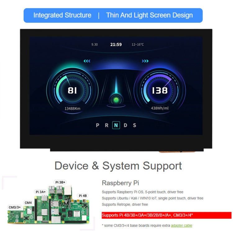 Waveshare 5 Inch DSI Display, 800 × 480 Pixel, IPS Display Panel, Style:No Touch - LCD & LED Display Module by Waveshare | Online Shopping UK | buy2fix