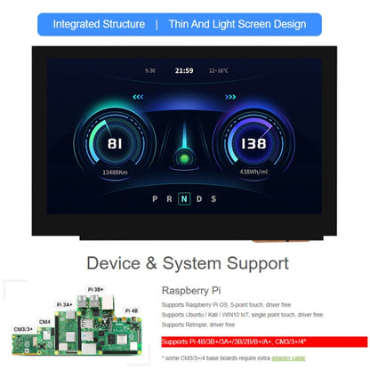 Waveshare 5 Inch DSI Display, 800 × 480 Pixel, IPS Display Panel, Style:No Touch - LCD & LED Display Module by Waveshare | Online Shopping UK | buy2fix