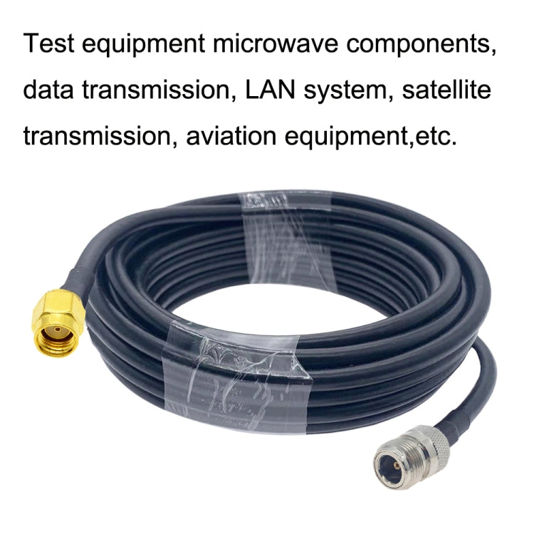 RP-SMA Male to N Female RG58 Coaxial Adapter Cable, Cable Length:5m - Connectors by buy2fix | Online Shopping UK | buy2fix