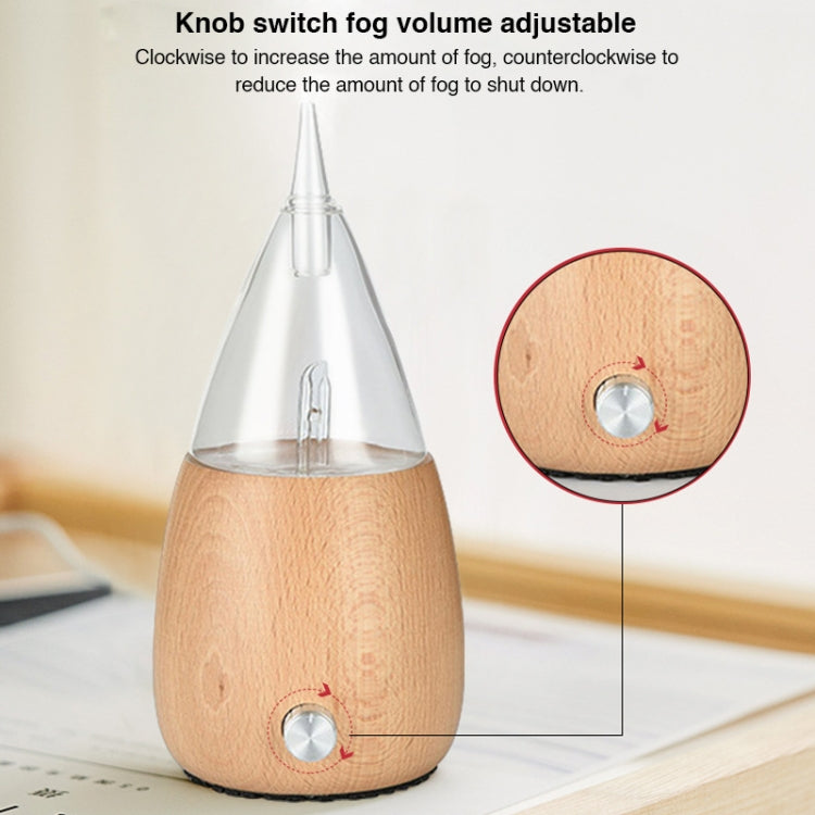 Waterless Diffuser Essential Oil Spray Wood Glass Aromatherapy Air Humidifier, Plug Type:EU Plug(Light Wood Grain) - Home & Garden by buy2fix | Online Shopping UK | buy2fix