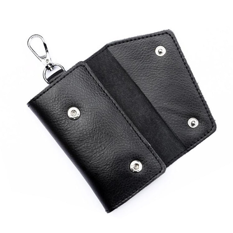 Multifunctional Litchi Texture Leather Keychain Bag Car Key Bag(Black) - Car Key Cases by buy2fix | Online Shopping UK | buy2fix