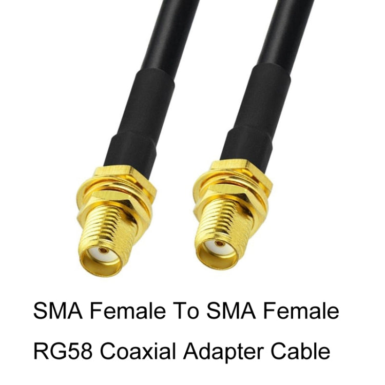 SMA Female To SMA Female RG58 Coaxial Adapter Cable, Cable Length:1m - Connectors by buy2fix | Online Shopping UK | buy2fix